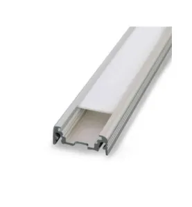 Profilé Plat Aluminium Brut 1m pour Ruban LED 10mm