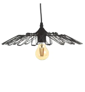 Suspension Luminaire Multiformes Noire E27 Diamètre 350mm avec Câble 1,1m réglable - Suspension d'éclairage intérieur