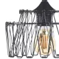 Suspension Luminaire Multiformes Noire E27 Diamètre 350mm avec Câble 1,1m réglable - Suspension d'éclairage intérieur