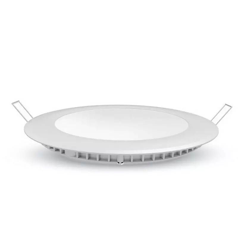 Plafonnier LED Rond 18W Extra Plat Encastrable (eq 150W) - Blanc Chaud 2700K