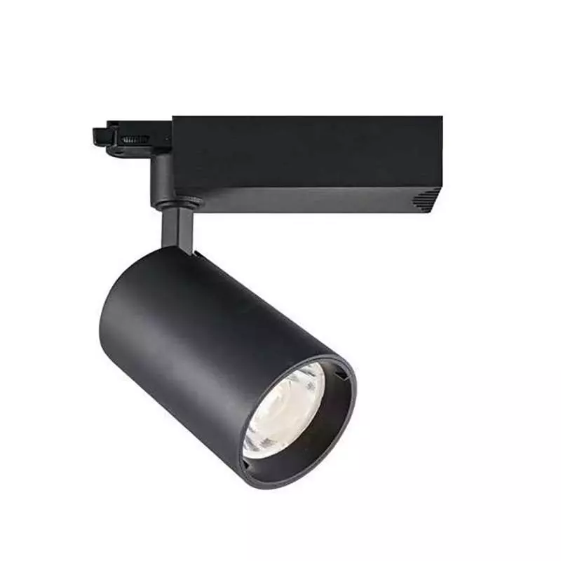 Spot LED Rail 25W COB Noir 24° 2750lm Triphasé - Blanc Chaud 3000K