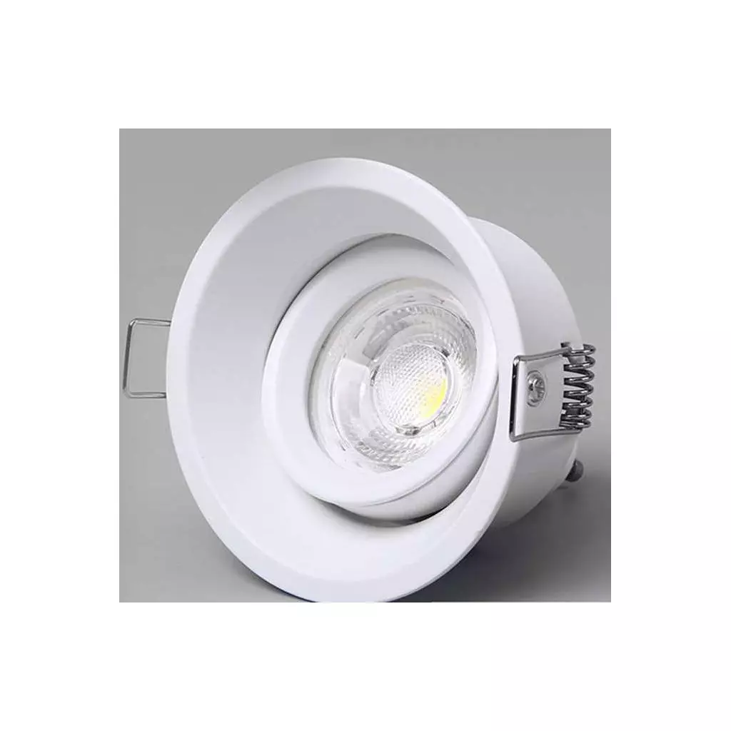 Spot étanche IP54 design anti éblouissement blanc/cuivre pour LED