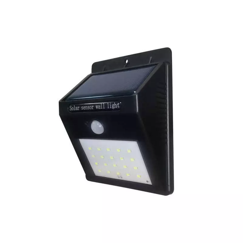 Projecteur LED Solaire Mural Noir 0,75W 110lm Blanc Jour 6000K