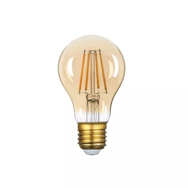 Ampoule LED A60 Filament 8W Golden Glass Dimmable E27 Blanc Très Chaud 2700K