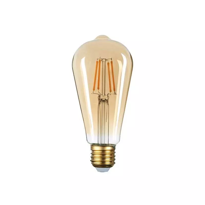 Ampoule LED ST64 Filament 8W Golden Glass Dimmable E27 Blanc Très Chaud 2500K