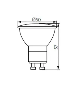 Lampe LED GU10 7W angle large 120° COB Kanlux