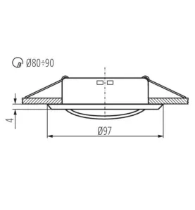 Support Spot Encastrable Rond Orientable 15° ARGUS Blanc