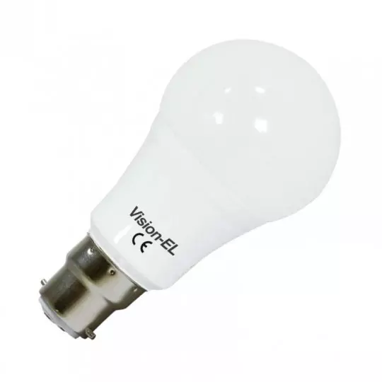 Ampoule VTAC LED A60 B22 9W Lumière Blanche, Technologie SMD