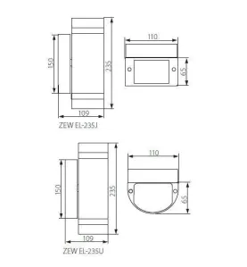 Applique murale extérieure 2xGU10 arrondie