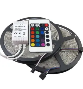 Ruban LED 5m 30LED/m SMD5050 avec télécommande