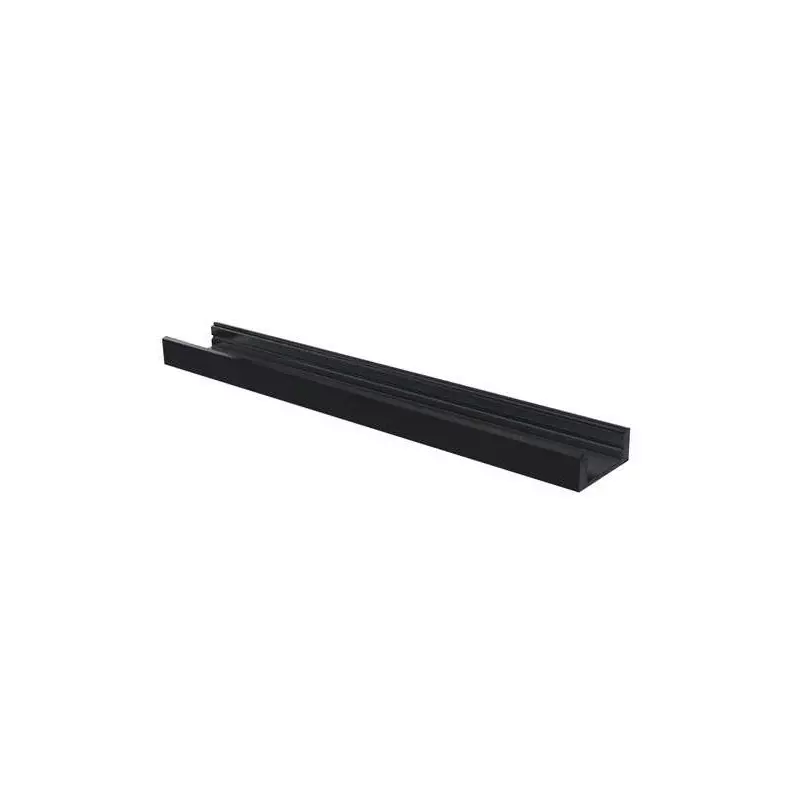 Profilé aluminium noir plat 7mm SL7 - Longueur 1m