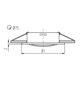 Support Spot Encastrable Carré Orientable NAVI Noir