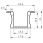 Profilé aluminium encastrable Série RSL15 - Longueur 1m