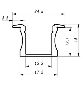 Profilé aluminium encastrable Série RSL15