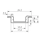 Profilé aluminium encastrable fin 7mm RSL7 - Longueur 1m