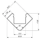 Profilé aluminium d'angle ALU-45° - Longueur 1m