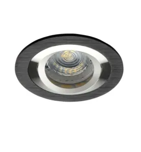 Support de spot encastrable rond orientable gris foncé