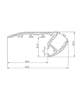 Profilé nez de marche LED pour escalier