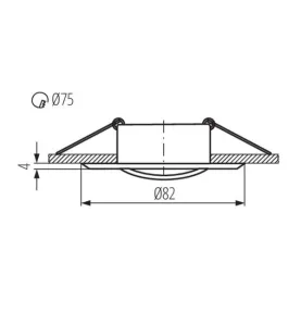 Support Spot Encastrable Rond Orientable VIDI Noir