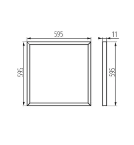 Dalle LED BRAVO 40W Cadre Blanc 600x600mm Blanc Neutre 4000K