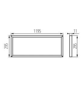 Dalle LED BRAVO 40W Cadre Blanc 1200x300mm Blanc Neutre 4000K