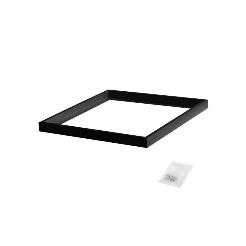 Cadre de Fixation Carré Saillie pour Dalle LED 600x600mm Noir