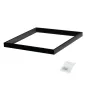 Cadre de Fixation Carré Saillie pour Dalle LED 600x600mm Noir