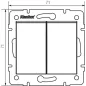 Interrupteur Encastrable Double LOGI Graphite