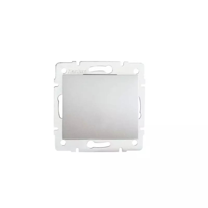 Bouton Poussoir Encastrable Simple LOGI Argent