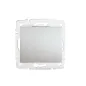 Bouton Poussoir Encastrable Simple LOGI Argent