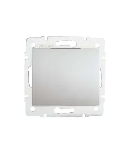 Bouton Poussoir Encastrable Simple LOGI Argent