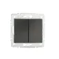 Bouton Poussoir Encastrable Double LOGI Graphite