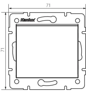 Interrupteur Encastrable Va-et-Vient Simple LOGI Graphite