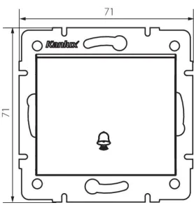 Bouton Poussoir Encastrable pour Sonnette LOGI Blanc