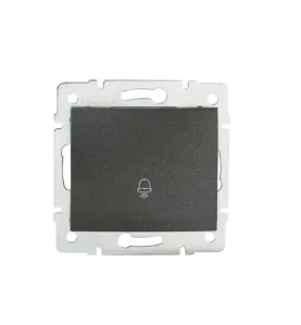 Bouton Poussoir Encastrable pour Sonnette LOGI Graphite