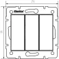 Interrupteur Encastrable Triple LOGI Graphite