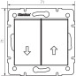 Bouton Poussoir pour Store LOGI Crème