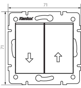 Bouton Poussoir pour Store LOGI Crème