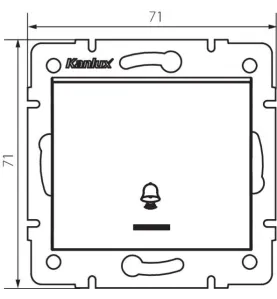 Bouton Poussoir Encastrable pour Sonnette avec Témoin LED LOGI Blanc