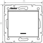 Interrupteur Encastrable Simple avec Témoin LED LOGI Blanc