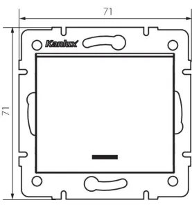 Interrupteur Encastrable Simple avec Témoin LED LOGI Blanc