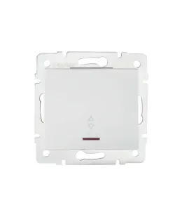 Interrupteur Encastrable Va-et-Vient Simple avec Témoin LED LOGI Blanc