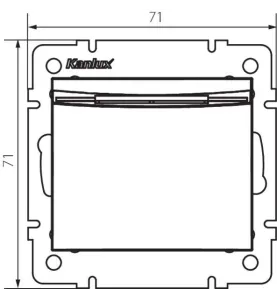 Interrupteur pour Carte Clé Hotel Encastrable LOGI Graphite