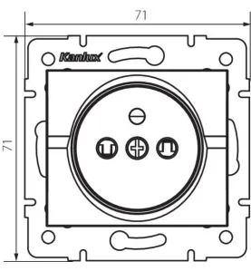 Prise avec Protection Encastrable LOGI Graphite