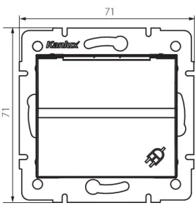 Prise avec Clapet Étanche IP44 Encastrable LOGI Crème