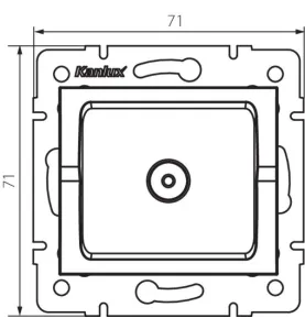 Prise TV de Passage Encastrable LOGI Graphite