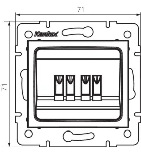 Double Prise Haut-parleur Encastrable LOGI Graphite