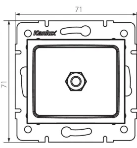 Prise Équipotentielle Encastrable LOGI Graphite