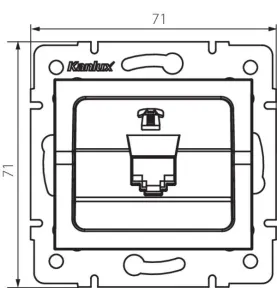 Prise Téléphone RJ11 Encastrable LOGI Crème