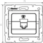 Prise Téléphone RJ11 Encastrable LOGI Graphite